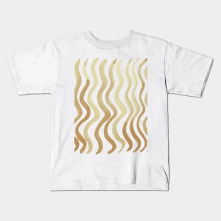 Wavy lines - sand Kids T-Shirt